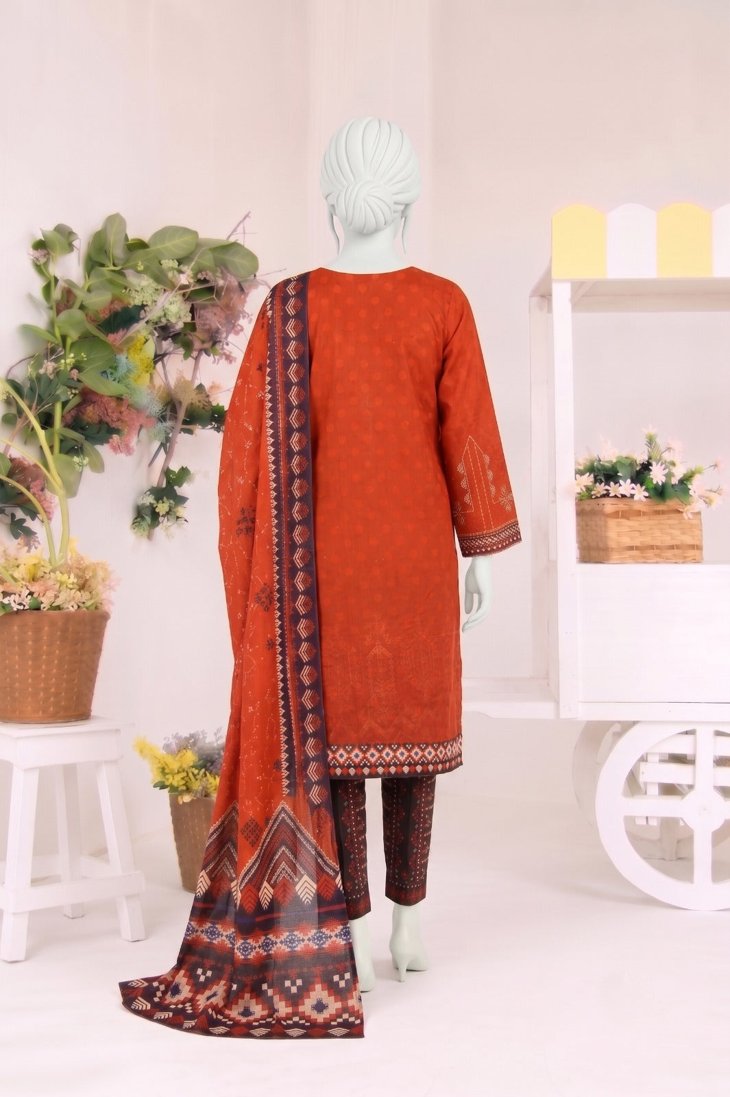GU.04 - Gull Kaari Printed Lawn -3 Piece Unstitched Suit by Utsav