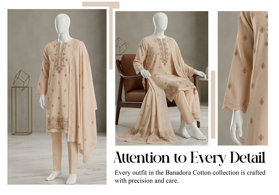 UA 08 Aurelia Luxe 3D Chicken Kari Bana Dora Cambric 3 Piece Unstitched Suit by Utsav