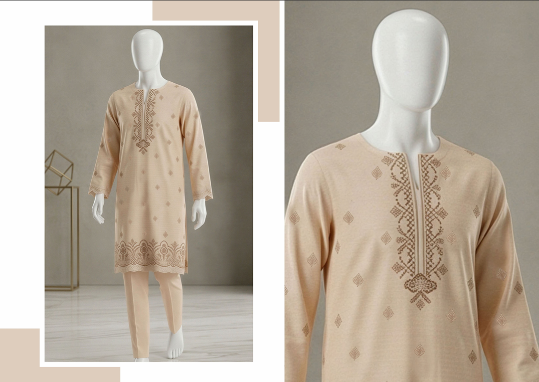 UA 08 Aurelia Luxe 3D Chicken Kari Bana Dora Cambric 3 Piece Unstitched Suit by Utsav