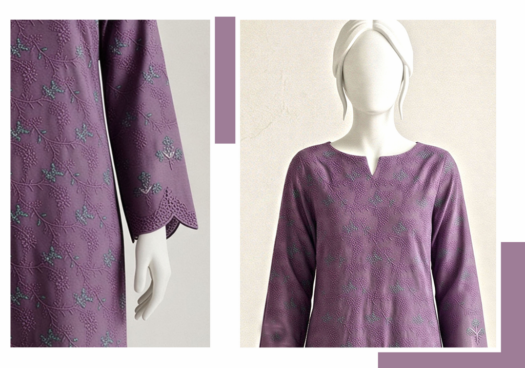 UA 05 Aurelia Luxe 3D Chicken Kari Bana Dora Cambric 3 Piece Unstitched Suit by Utsav