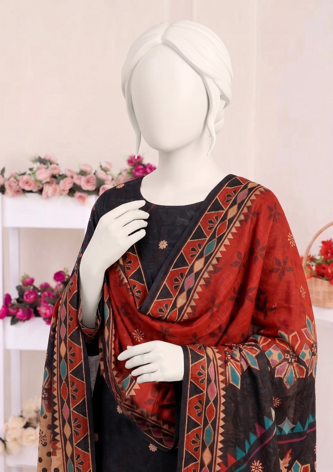 GU.03 - Gull Kaari Printed Lawn -3 Piece Unstitched Suit by Utsav