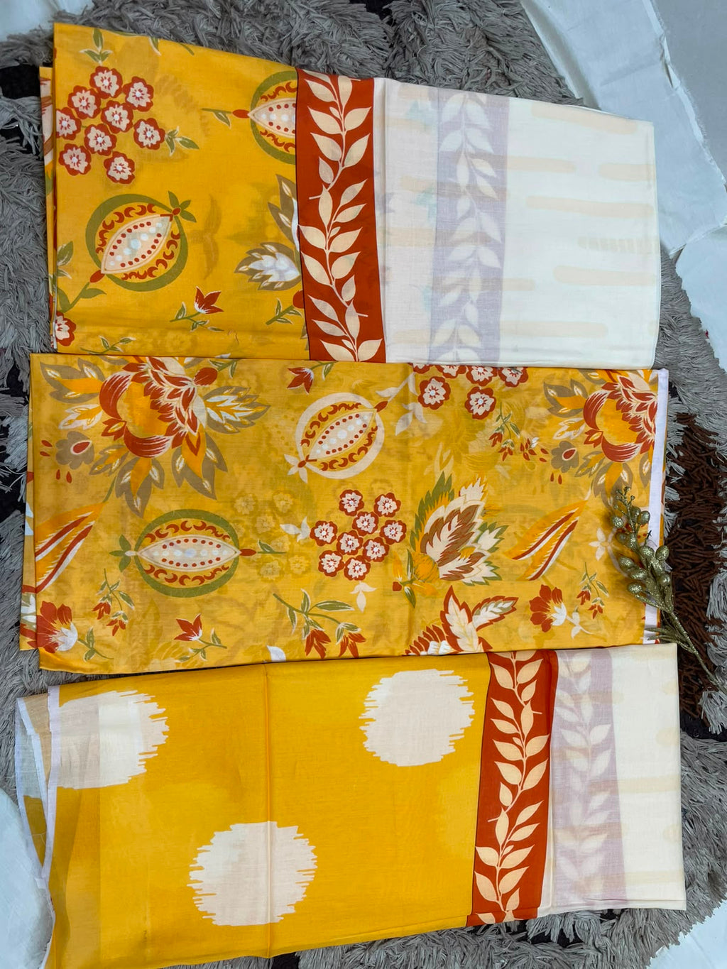 SP 01 -Signature Digital Printed Lawn 3 Piece Unstitched Suit by Utsav