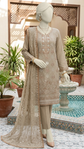 M.245 - Dusty Skin - Cotton 3 Piece Unstitched Suit by Utsav