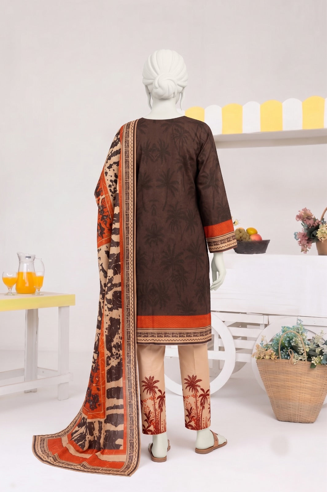 GU.01 - Gull Kaari Printed Lawn -3 Piece Unstitched Suit by Utsav