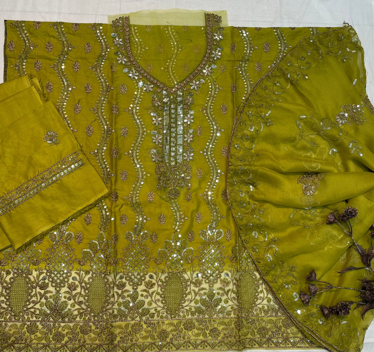 M.242 - Dhani - Cotton 3 Piece Unstitched Suit by Utsav